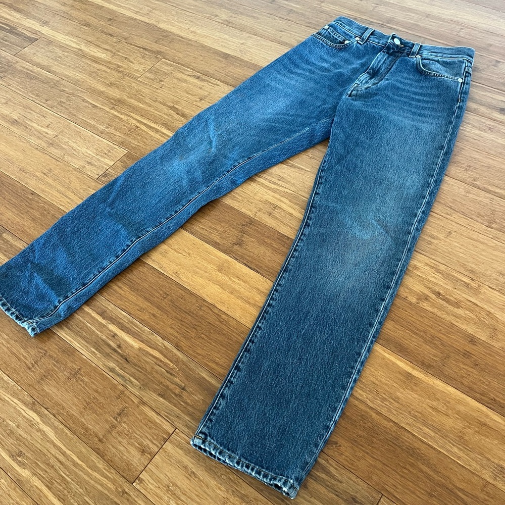 Loulou Studio Blue Straight Leg Jeans